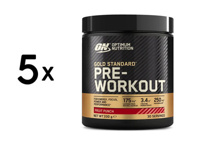 5 x Optimum Nutrition Gold Standard Pre-Workout (330g) Fruit (96,96 EUR/kg)