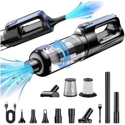 Handheld Car Vacuum Cleaner - LED Light, Multi-Nozzles