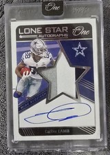 Panini 2021 One CeeDee Lamb Cowboys Lone Star Autographs #98  Auto Patch 5/49