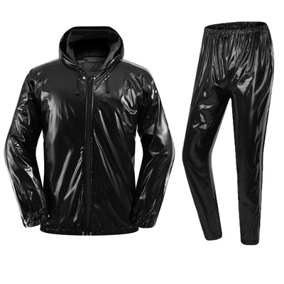 Anti-Rip Sauna Suit Weight Loss Sweat Suit MMA Training Gym Jacket Pants Work...