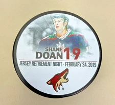 Shane Doan Arizona Coyotes Jersey Number Retirement Hockey Puck  2/24/2019