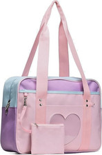 Pastel Ita Bag Heart Japanese Kawaii Large Anime Pins Tote Purse Pink Purple