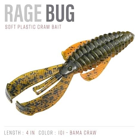 Strike King Rage Bug Soft Plastic Fishing Lure - Unique Design & Action - Image 2