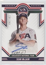 2022 Panini USA Baseball Stars & Stripes Blue Ink 196/349 Sean McLain Auto 5i2