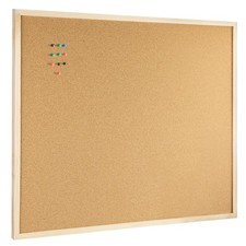24'' x 36'' Cork Board Bulletin Board, Wooden Framed Corkboard, Wood Oak Fram...