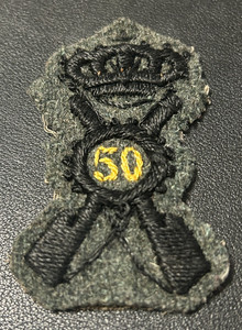 Vintage Authentic WW2 Italian Infantry Cap Patch 50th Regiment