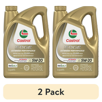 (2 pack) Castrol EDGE Extended Performance 5W-20 Advanced Full Synthetic Motor O