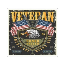 Kiss-Cut Stickers - Army - Veterans - Honor the Fallen - Americans Never Quit -