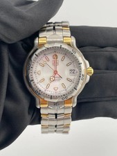#39 Tag Heuer 6000 18K Yellow Gold & Steel White Dial Rotating Bezel WH5151