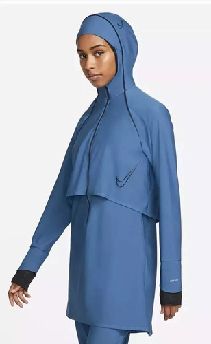 XL - Nike Swim Victory Luxe Modest Tunic Dress Swimsuit Coverup Women Blue NEW - Picture 6 of 6