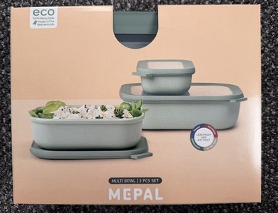 Mepal Cirqula Frischhaltedosen Set BPA frei - rechteckig 3-teilig | 0,5L, 1L, 2L