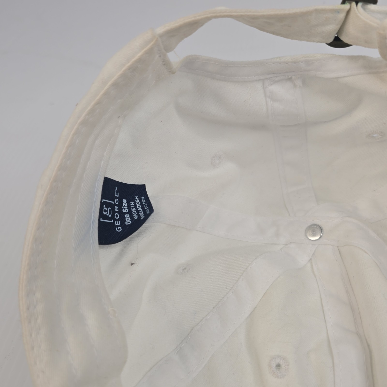 Plain White unstructured strapback adjustable bra… - image 8