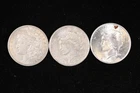 US 90% SILVER DOLLAR LOT OF 3 COINS PEACE MORGAN 1921 1922 1923 FREE SHIP NR!