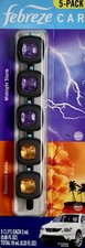 Febreze Car Vent Clips 5 Pack Midnight Storm  Hawaiian Aloha   Factory Sealed