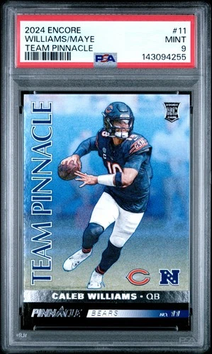 2024 PANINI ENCORE TEAM PINNACLE #11 CALEB WILLIAMS DRAKE MAYE ROOKIE RC PSA 9