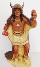 THE BUFFALO DANCER STATUE MADE IN THE USA/MULTI BROWN/PRE-OWNED/12 INCHES TALL.