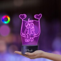 Personalisierte 3D Led Lampe Nachtlicht Geschenk Valentine's Day SchöNes
