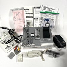 Canon PowerShot Digital ELPH SD40 7.1MP Silver Camera Lens Error PARTS ONLY