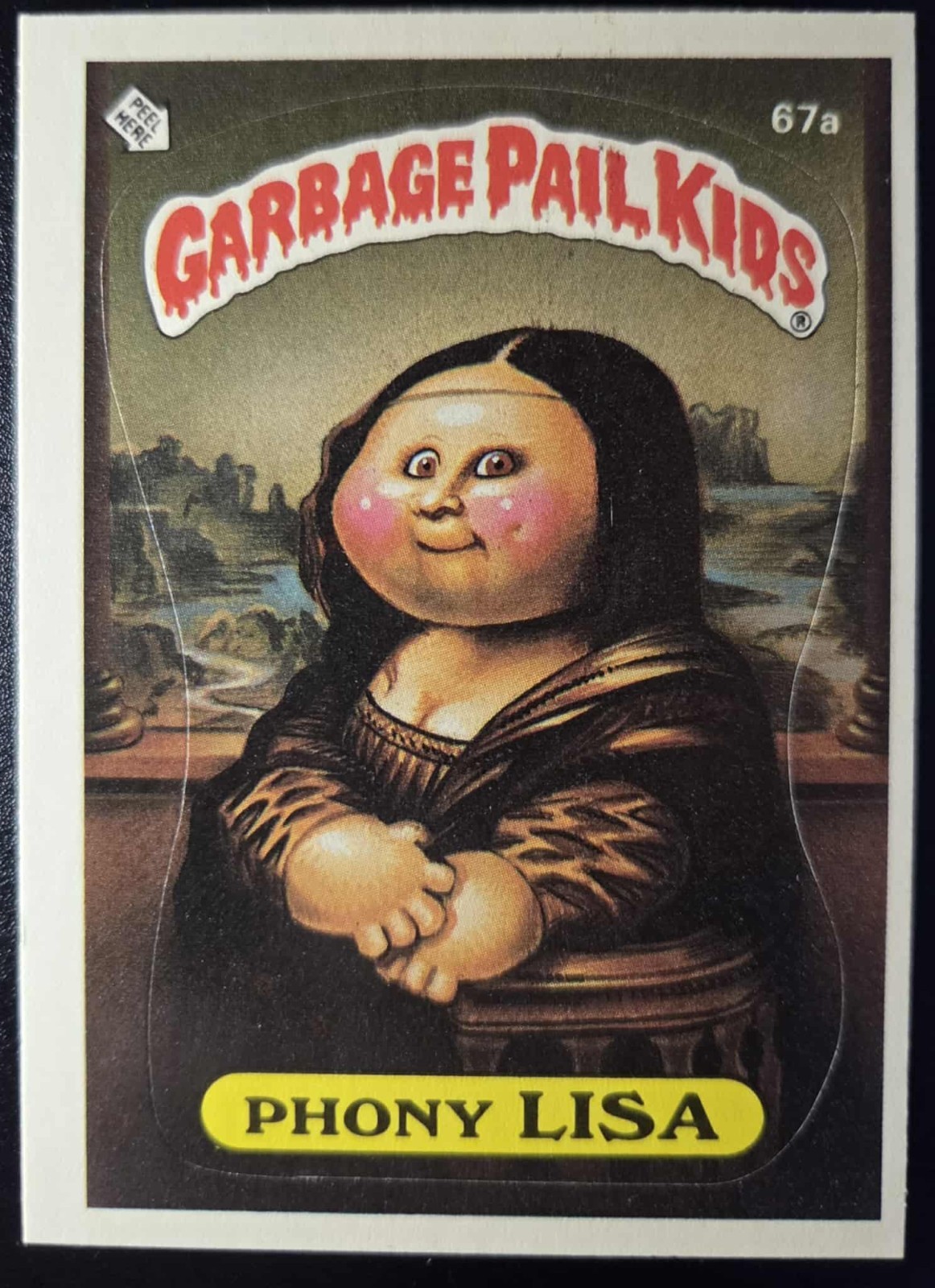 1985 Topps Garbage Pail Kids Series 2 #67a Phony Lisa Sticker Card