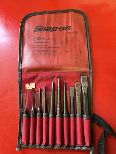 Snap-on Tools PPC710BK USA  11 Piece Punch and Chisel Set w/ Kit Bag