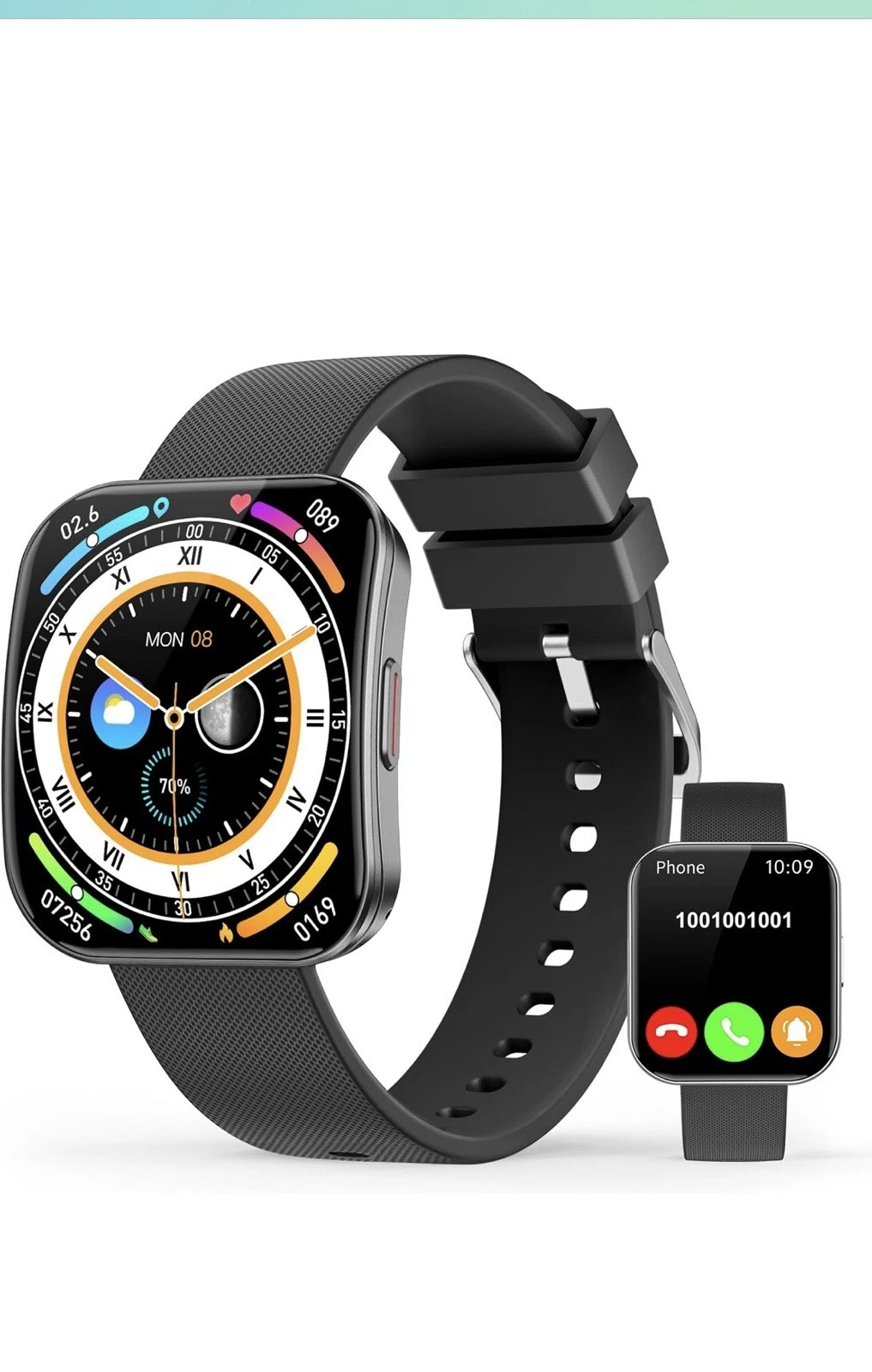 New Fitness Smartwatch Touchscreen Waterproof Heart Rate Black Fast Shipping