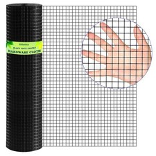 Hardware Cloth 1/2inch Black Vinyl Coated Wire Mesh 48" x 50' Welded Wire Fen...