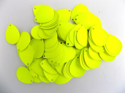 LAKELAND COLORADO #5 CHARTREUSE/CHARTREUSE - 100 SPINNER BLADES - USA - T135