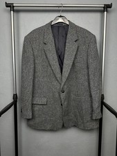 Harris Tweed Mens Blazer Jacket Wool Two Buttons Size 46