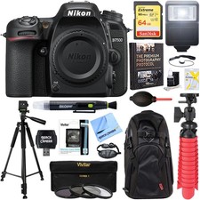 Nikon D7500 20.9MP Digital SLR Camera Body  64GB Deluxe Accessory Bundle
