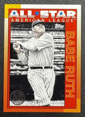 2025 Topps Babe Ruth 1990 Baseball All-Star ORANGE Foil #/25 Yankees
