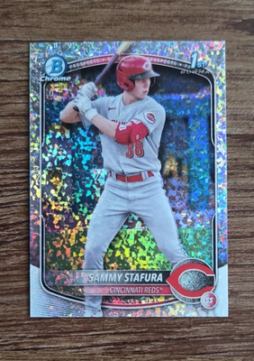 #ad 2025 Bowman Chrome Prospects Sammy Stafura #BCP 100 Mini Diamond Refractor $2.49