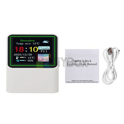 Multi-Function Weather Station Clock Thermometer Temperature Humidity Monitor