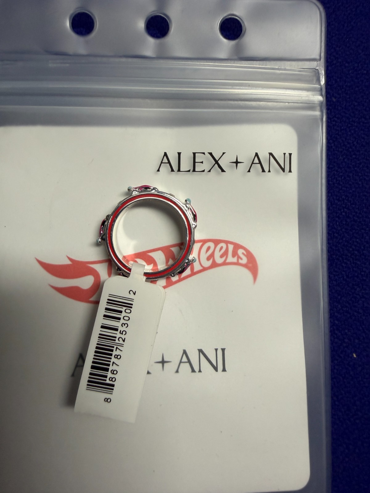 Alex And Ani Hot Wheels Fidget Ring Size 7 With Spinning Ban