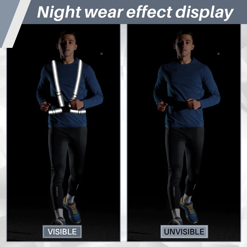 24 Pcs Reflective Running Vest Reflective Running Shirt with Safety Straps Hi... - Image 4 of 4