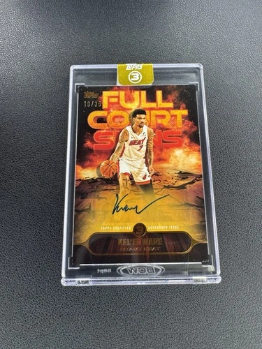 2025-26 Topps 3 Full Court Signs Auto /25 Bronze Kel'el Ware