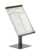 Cal-Mil 1153-15-13 One By One 8.75" x 8.75" x 15.5"H Black Metal Sign Stand