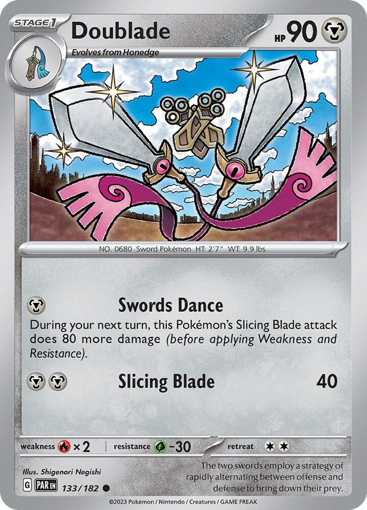 Doublade 133/182 SV04: Paradox Rift Pokémon TCG