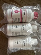 DTF Ink + Magenta And Wh. Tekmall  Colors, Direct To Film textile Ink 250ml X 3