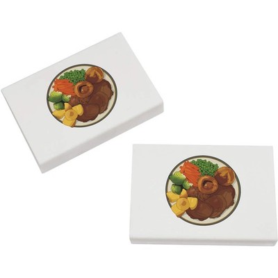 2 Radiergummis/Gummis ''Bratenteller'' 45 mm (ER00043578)