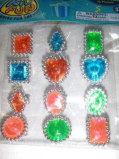 24 Toy Fashion 1 inch Plastic Jewel Ring Birthday Party Carnival Favors