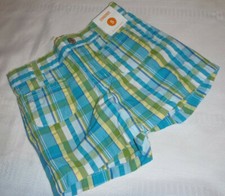 Gymboree Sea Splash Size 5 Adjustable Waist Plaid Shorts NWT