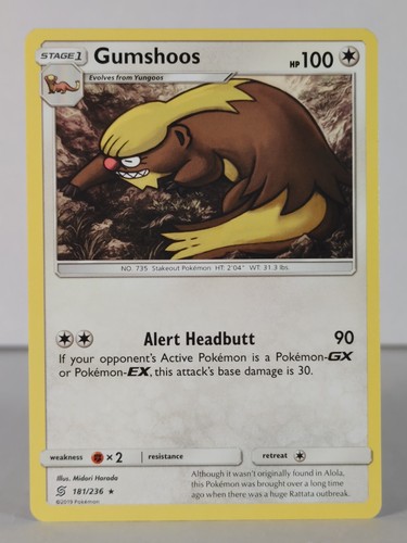 Gumshoos - Unified Minds - 181/236 - singles - Pokemon TCG - R
