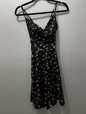 SHEIN VCAY Floral Print Cami Dress Sz Medium NWOT Summer Sundress Tie Back