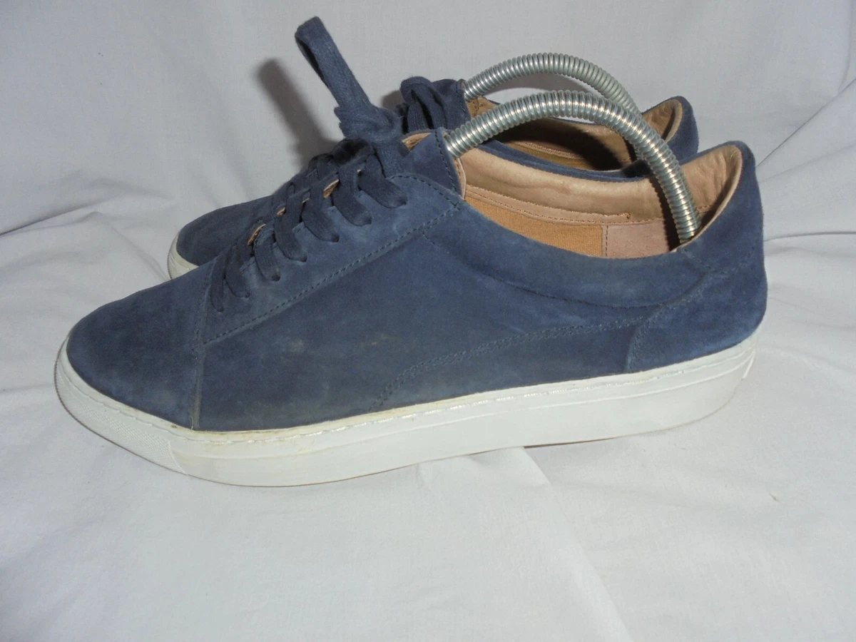 DUNE TYLER MEN BLUE SUEDE LEATHER LACE UP TRAINERS SIZE UK 10 EU