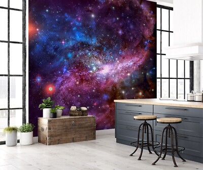 3D Purple Stars ZHUA5821 Wallpaper Wall Murals Removable Self-adhesive Ann