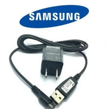 OEM Genuine Original Samsung Wall AC Charger Power Adapter With Micro USB Cable