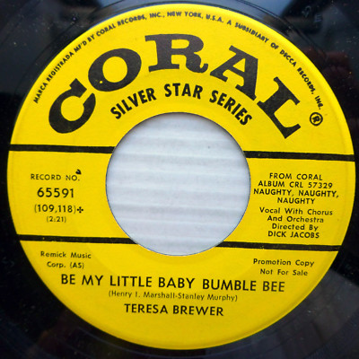 Teresa Brewer 45 Last Night On The Back Porch Be My Little Baby