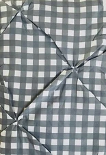 Fabric shower curtain 72x72 checked pattern Grey and White