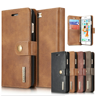 Vintage Genuine Leather Wallet Case Cover For iPhone 8 7 SE 2022 iPhone 7 8 Plus