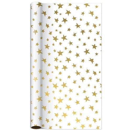 The Gift Wrap Company Golden Stars 5ft Premium Gift Wrap Rol